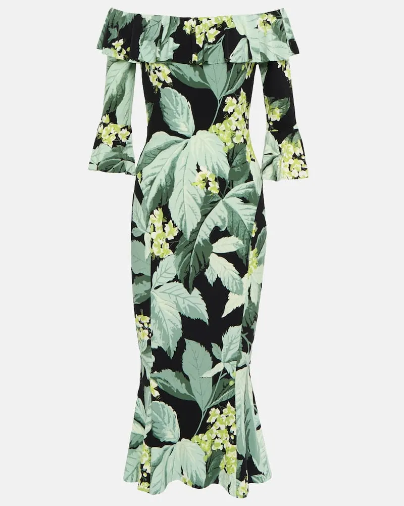 Norma Kamali Bedrucktes Midikleid Multicolor
