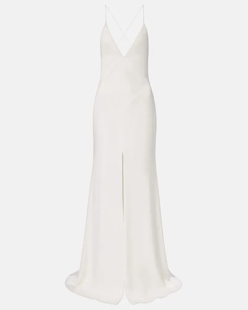 Alex Perry Robe aus Crêpe Weiß