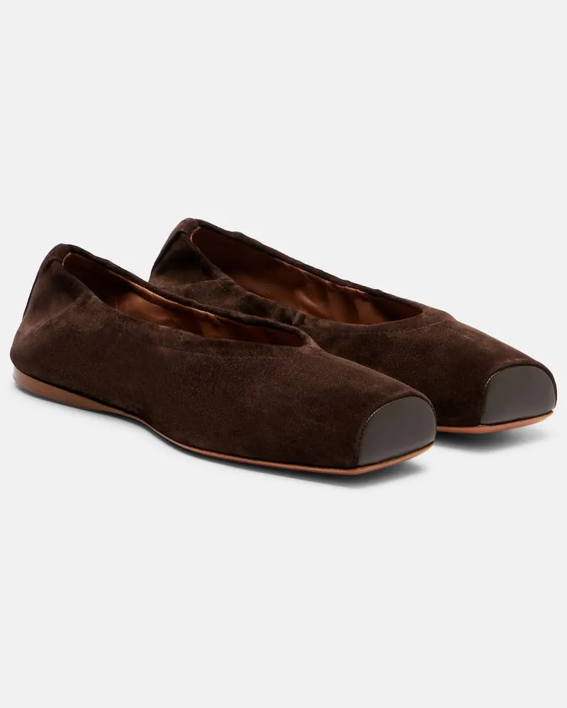 Alaïa Alaïa Ballerinas aus Veloursleder Braun