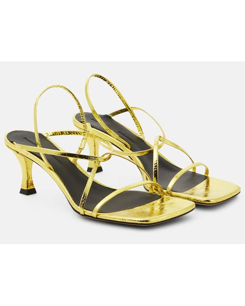 Proenza Schouler Slingback-Sandalen 60 aus Metallic-Leder Gold