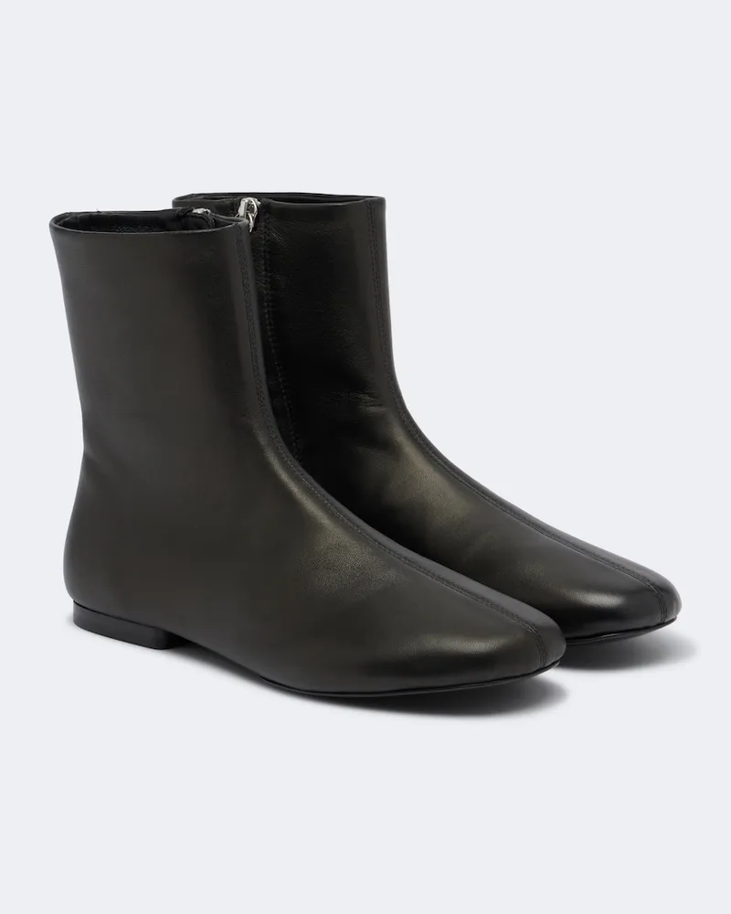SOULIERS MARTINEZ Ankle Boots Molli aus Leder Schwarz