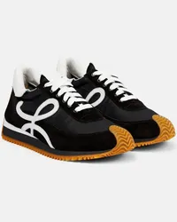 Loewe Sneakers Flow Runner mit Veloursleder Schwarz