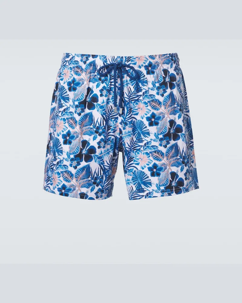 Vilebrequin Bedruckte Badeshorts Moorise Blau
