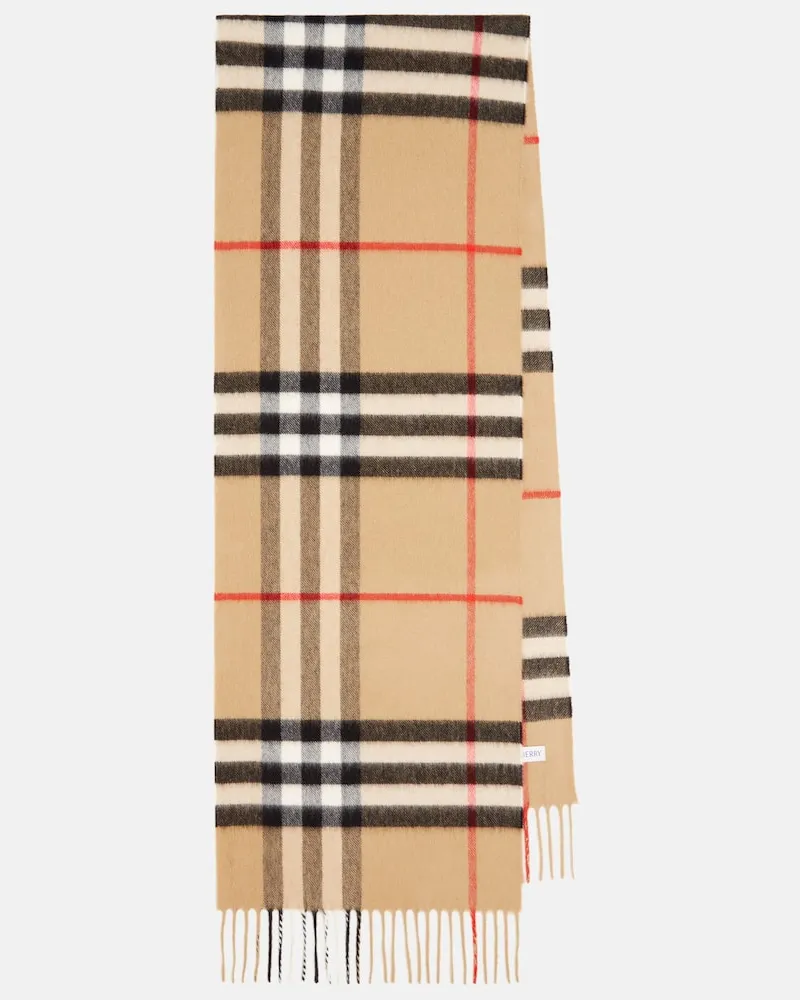 Burberry Schal Burberry Check aus Kaschmir Beige