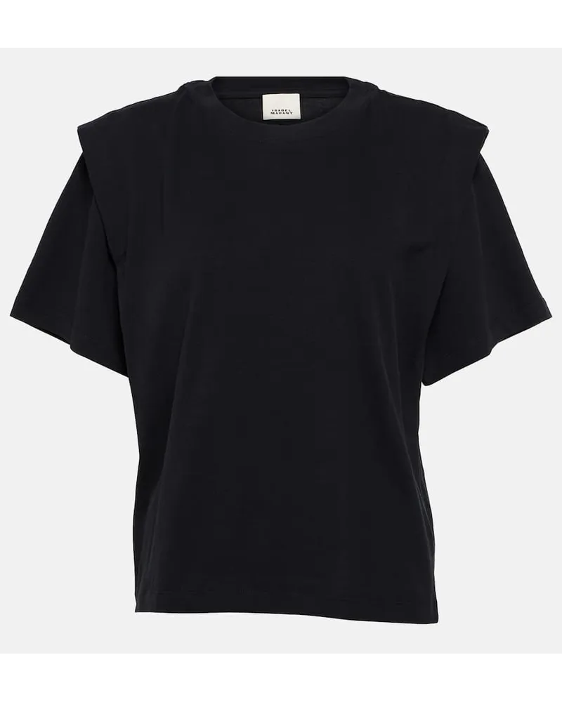 Isabel Marant T-Shirt Zelitos aus Baumwolle Schwarz