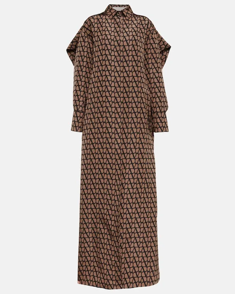 Valentino Garavani Robe Toile Iconographe aus Seide Multicolor