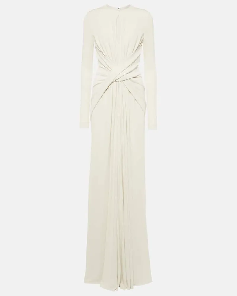 Elie Saab Robe aus Jersey Weiß