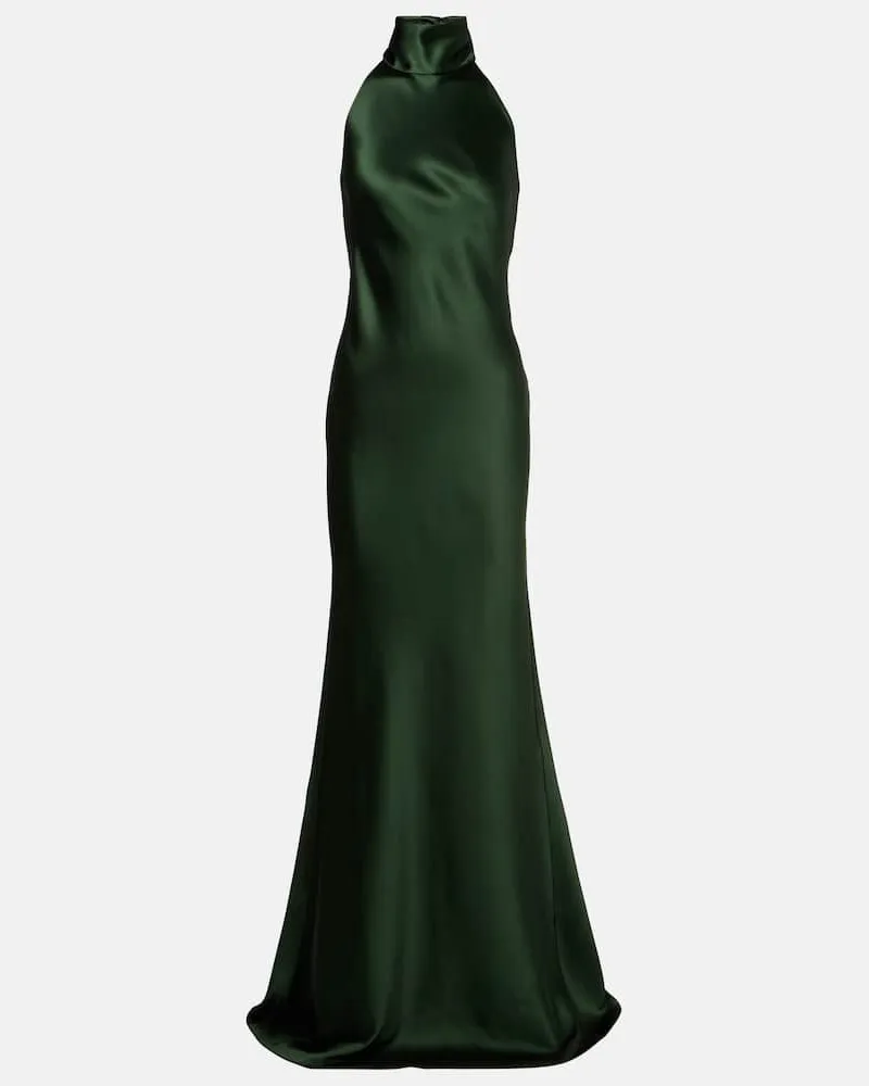 Ralph Lauren Robe Chilton aus Satin Grün
