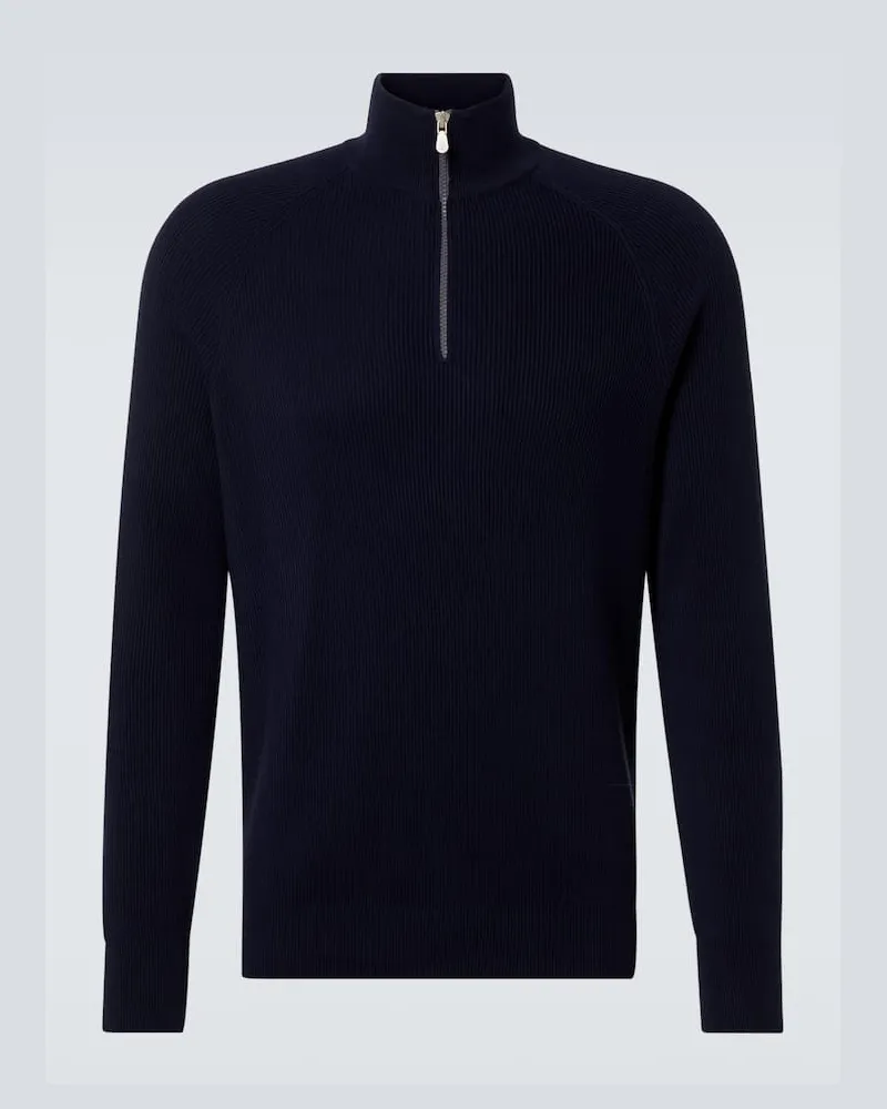 Brunello Cucinelli Pullover aus Baumwolle Blau