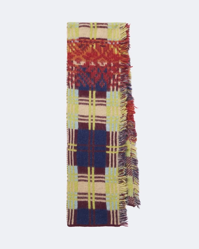 Dries van Noten Schal aus einem Woll- und Alpakagemisch Multicolor