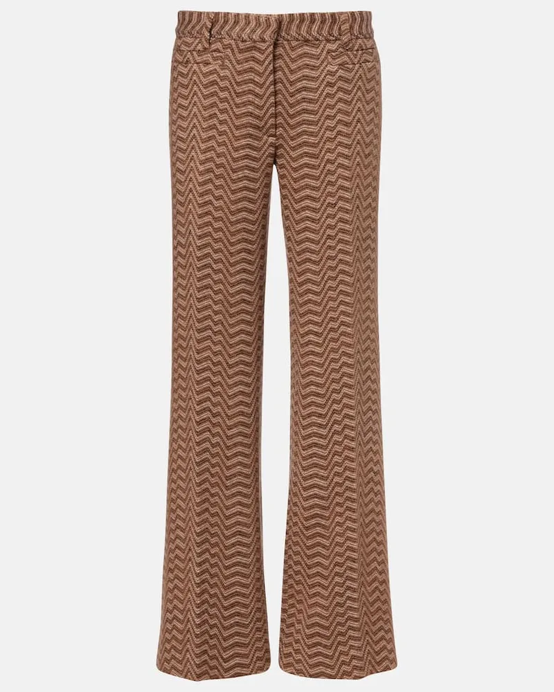 Missoni Low-Rise-Hose aus Wolle und Baumwolle Braun