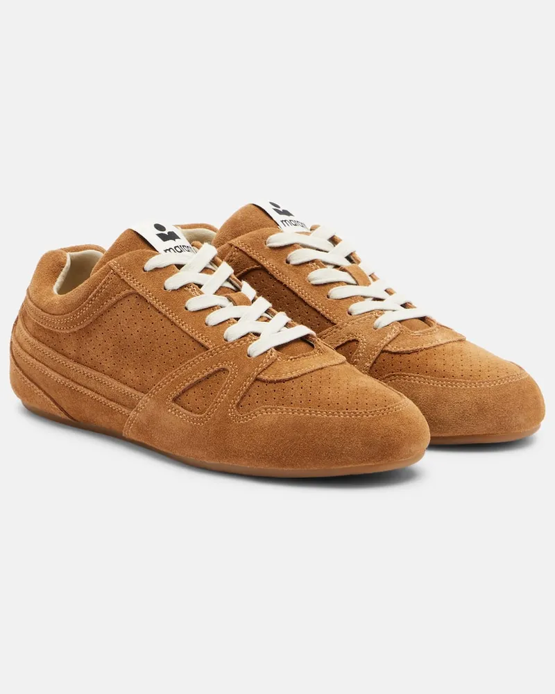 Isabel Marant Sneakers Senny aus Veloursleder Beige