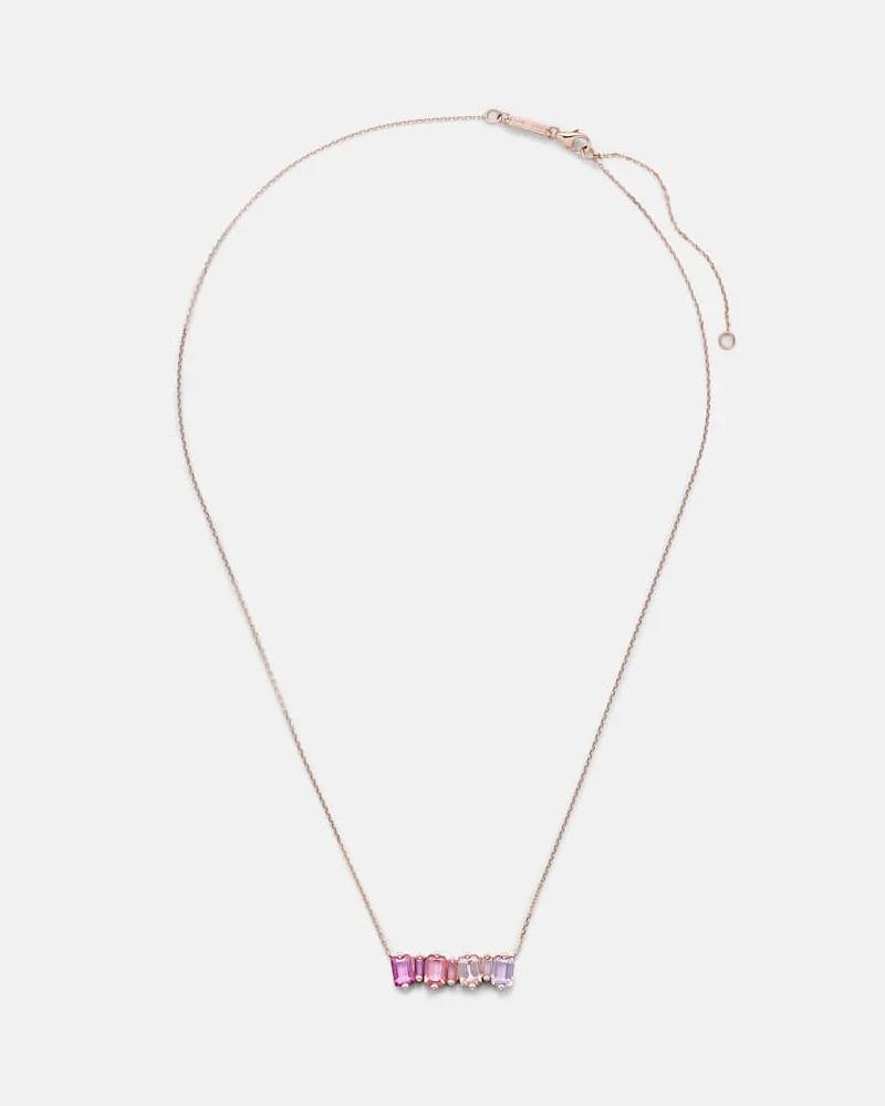 Suzanne Kalan Halskette aus 14kt Roségold mit Topaz und Amethyst Gold