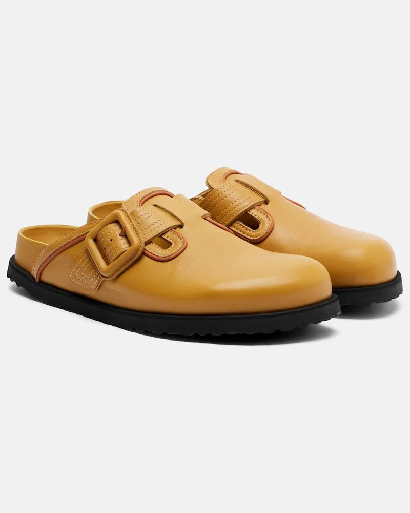 Birkenstock Clogs Boston aus Leder Braun
