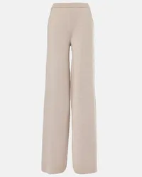 Ralph Lauren Weite Hose aus Wolle Beige