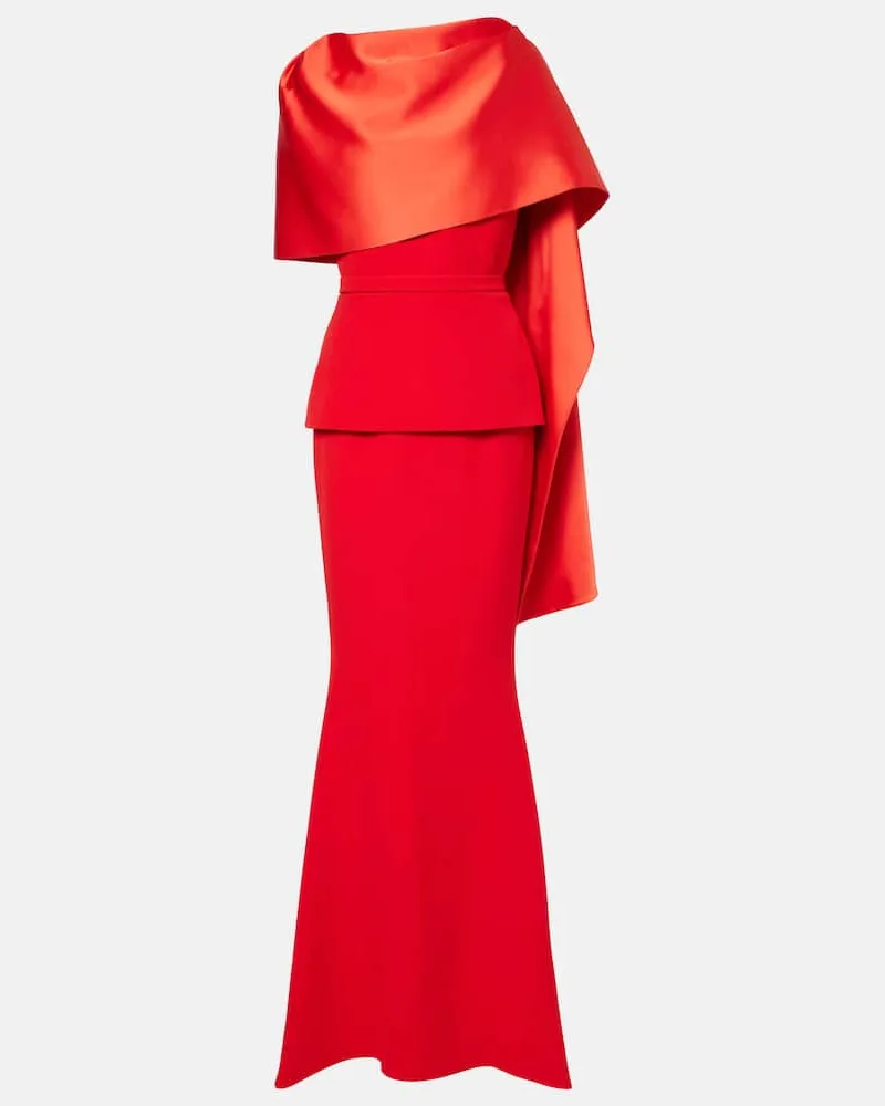 Safiyaa Robe Evangelina aus Crêpe Rot