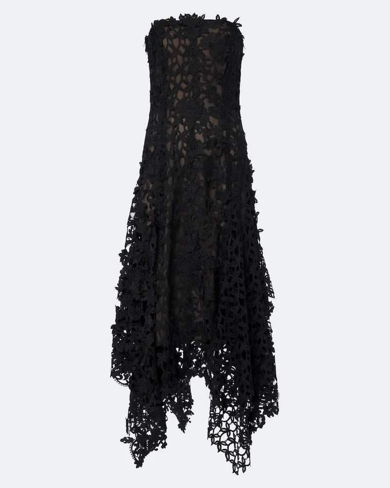 Oscar de la Renta Robe aus Guipure-Spitze Schwarz