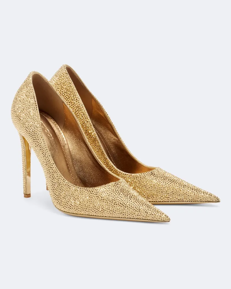 Gucci Verzierte Pumps Donna aus Leder Gold