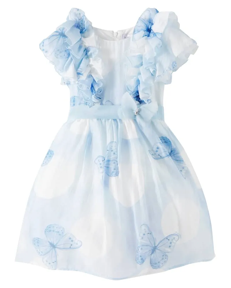 Monnalisa Kleid aus Organza Weiß