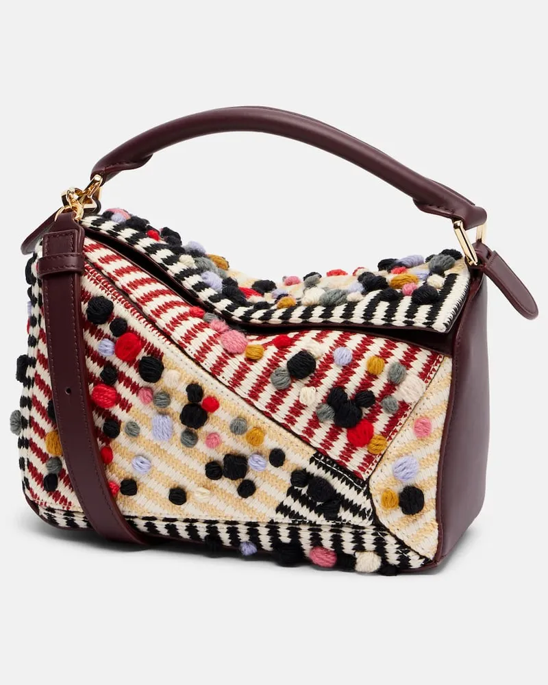 Loewe X Albers Tote Bag Puzzle Small aus Leder Multicolor