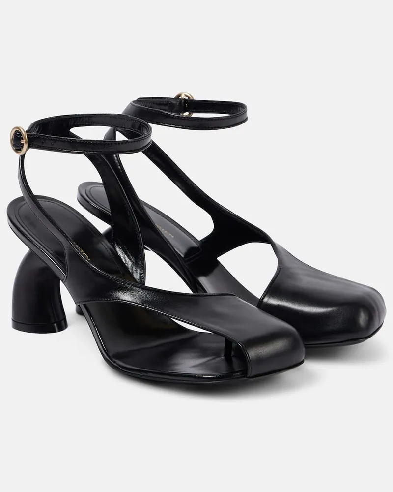 Dries van Noten Sandalen 75 aus Leder Schwarz