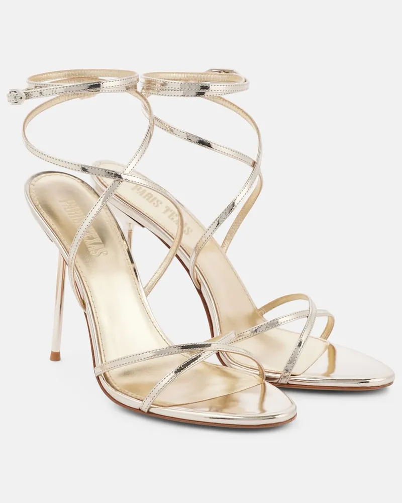 Paris Texas Sandalen Liz 105 aus Lackleder Gold