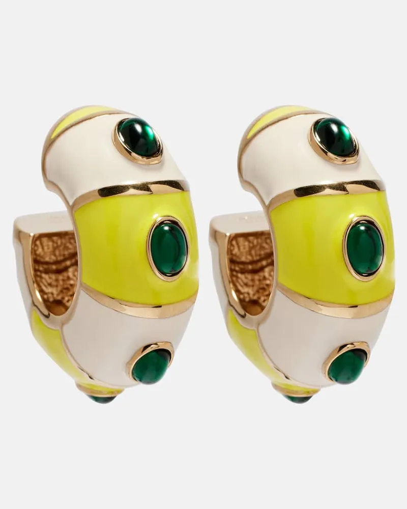 Jacquemus Verzierte Ohrringe Rayures Gold