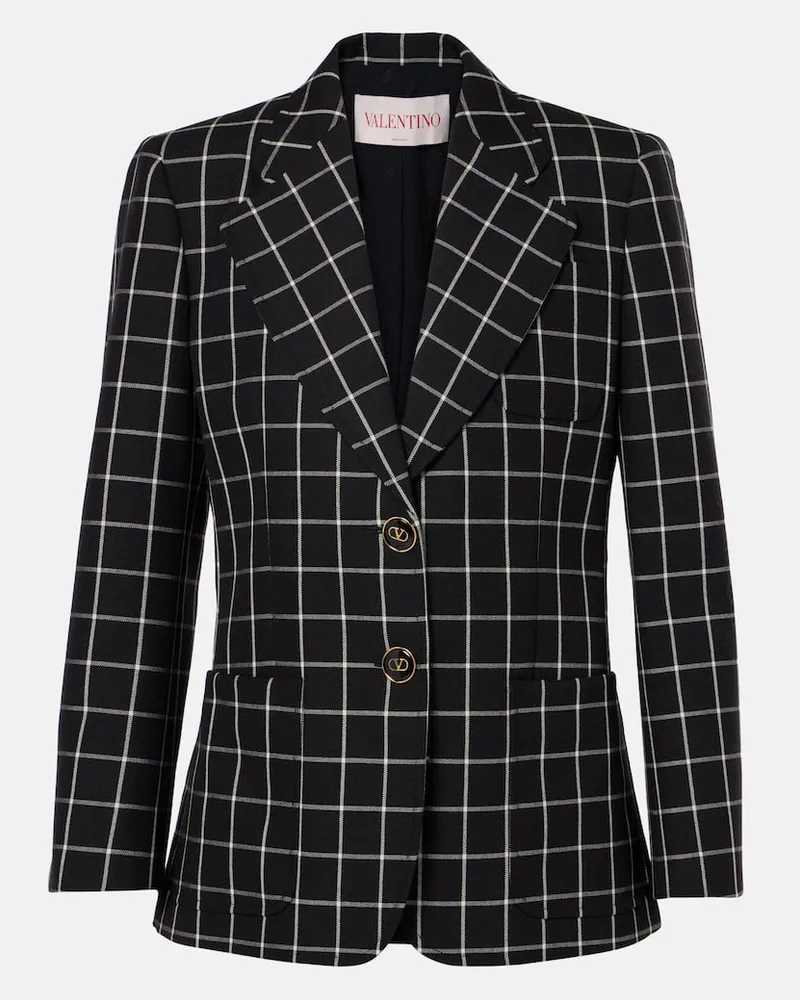 Valentino Garavani Blazer aus Wolle Schwarz