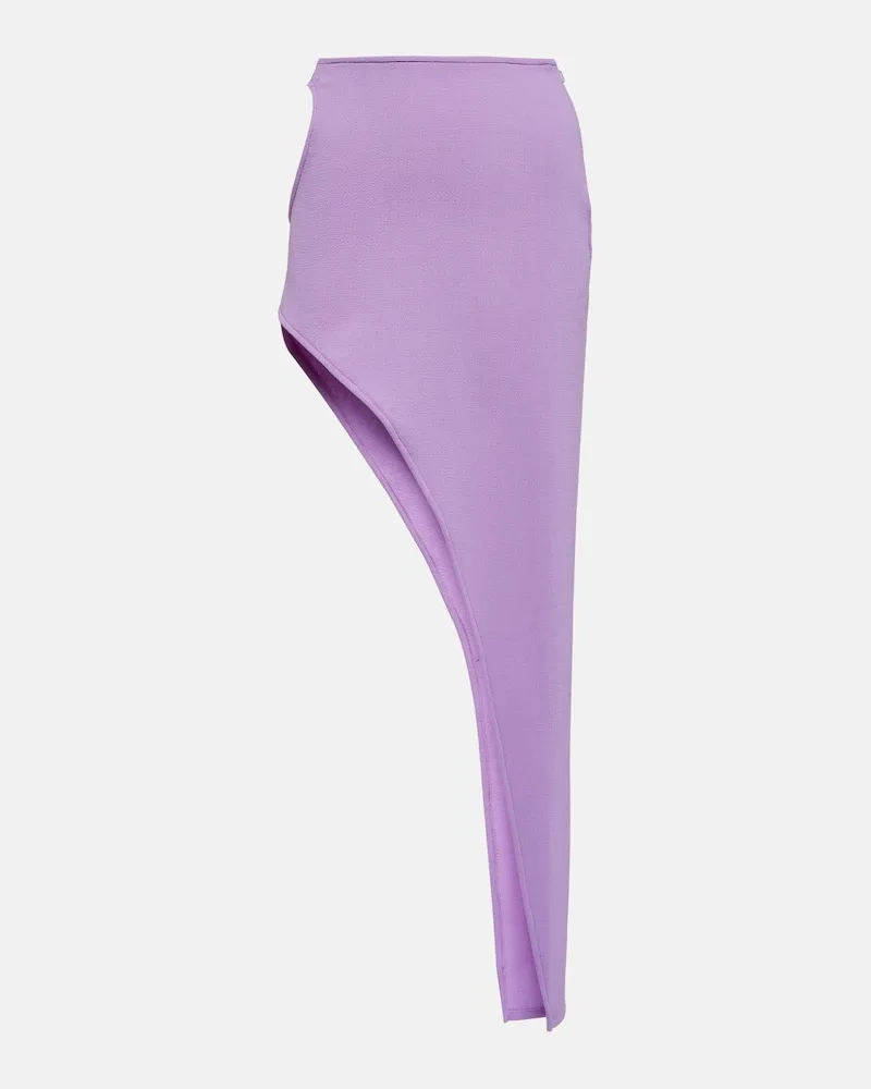 David Koma Maxirock aus Wolle Violett