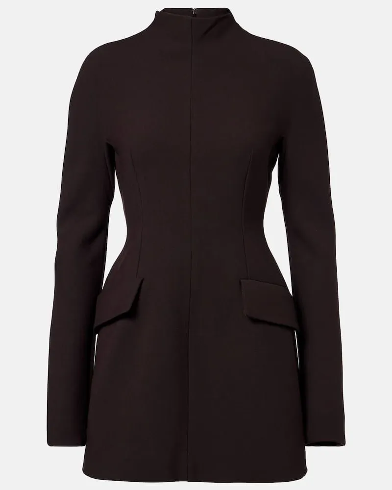 SPORTMAX Minikleid aus Gabardine Braun