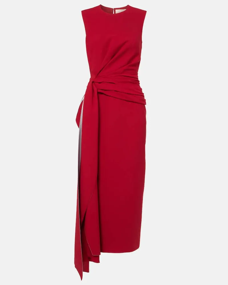 Roksanda Ilincic Midikleid Elham aus Crêpe Rot
