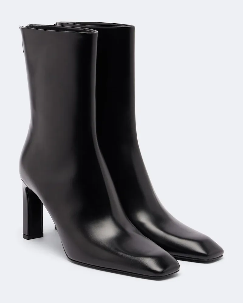 Totême Ankle Boots Bar aus Leder Schwarz