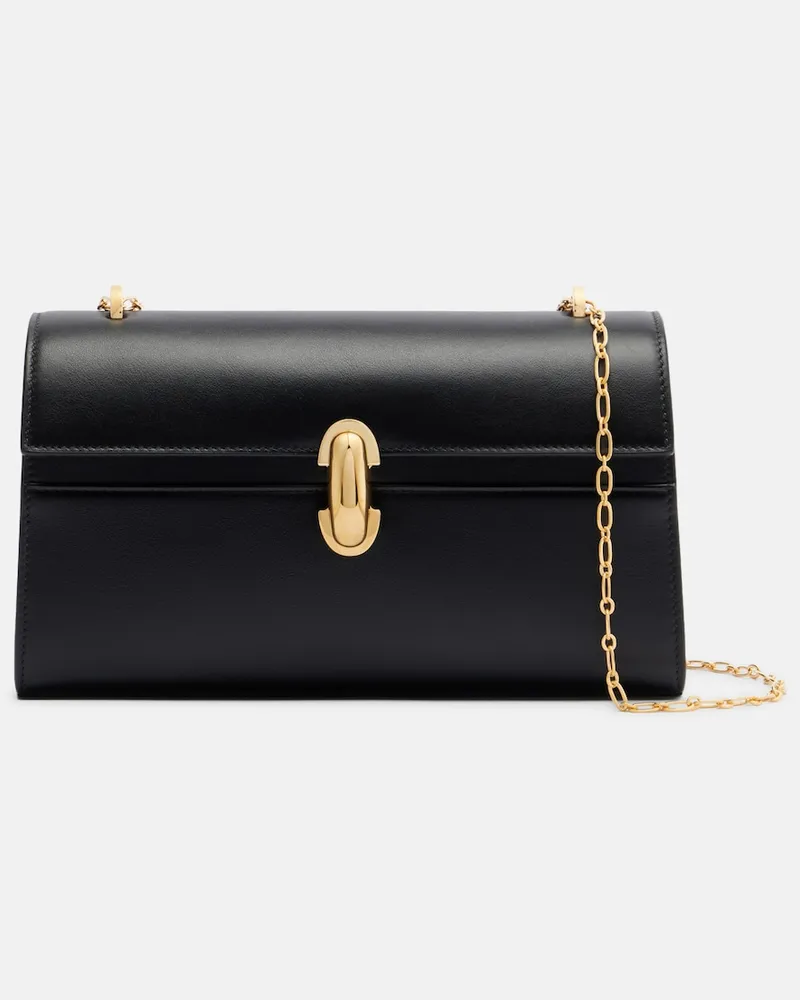 SAVETTE Crossbody Bag Symmetry Chain Mini aus Leder Schwarz