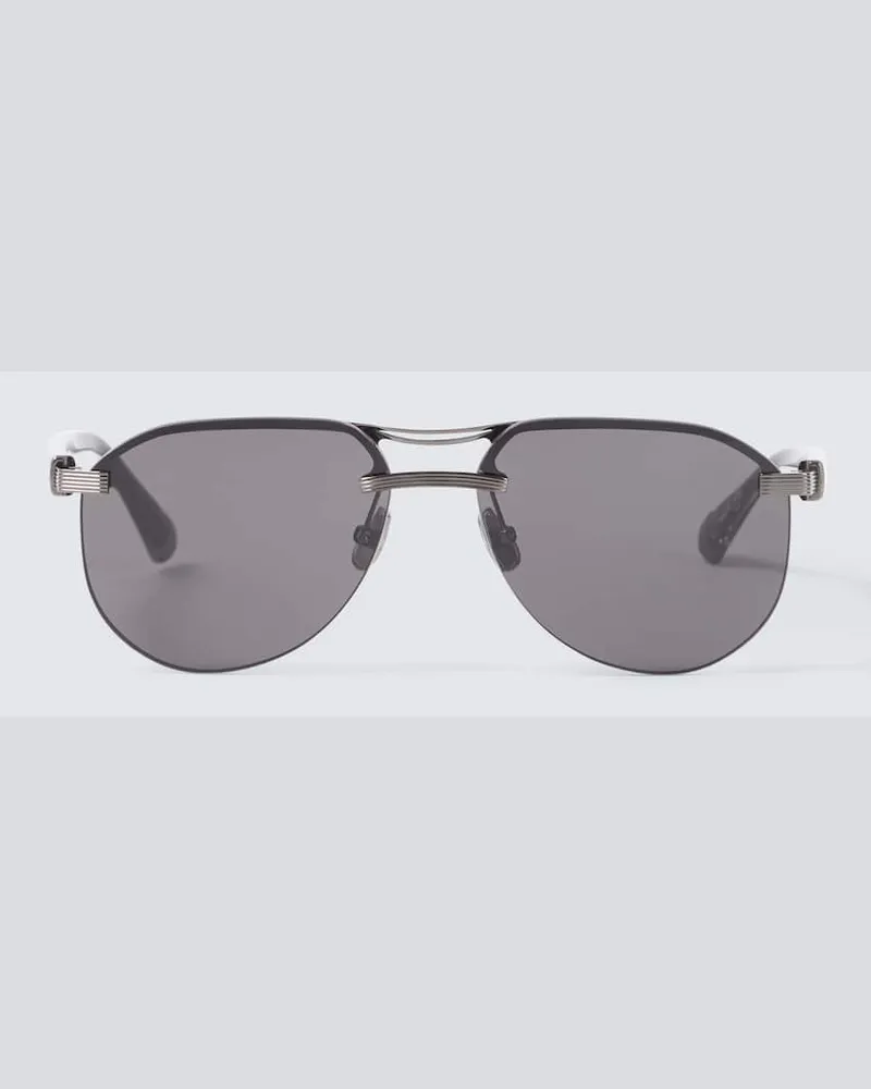 Brunello Cucinelli Aviator-Sonnenbrille Carlito B Schwarz
