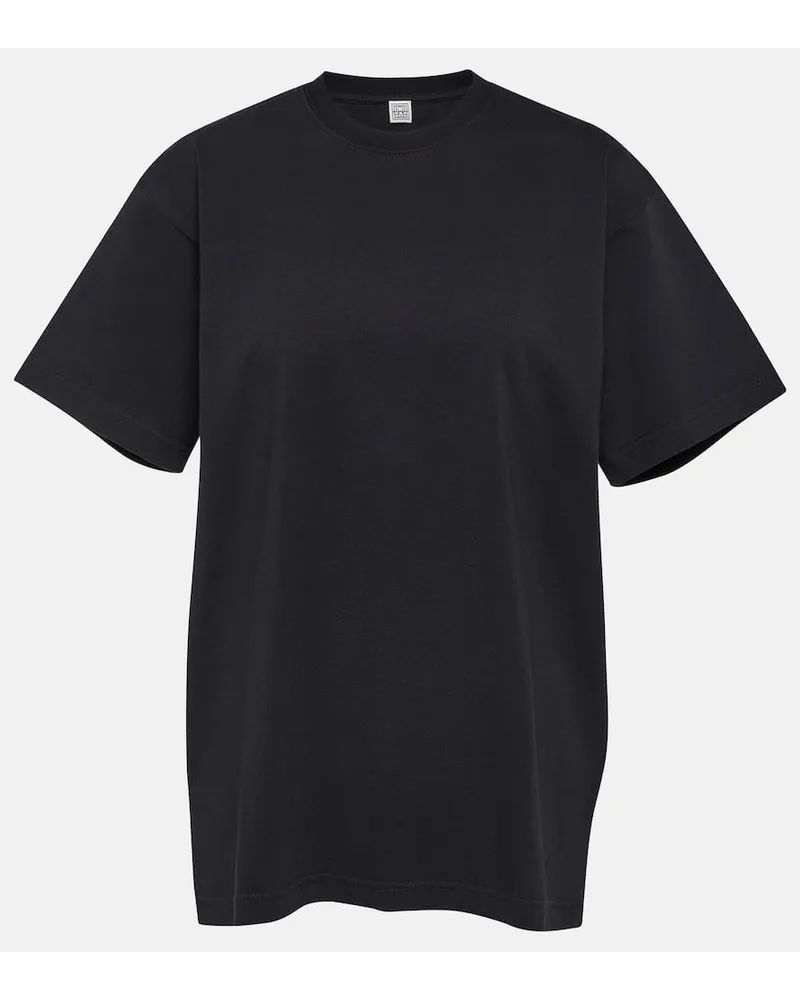 Totême T-Shirt aus Baumwoll-Jersey Schwarz