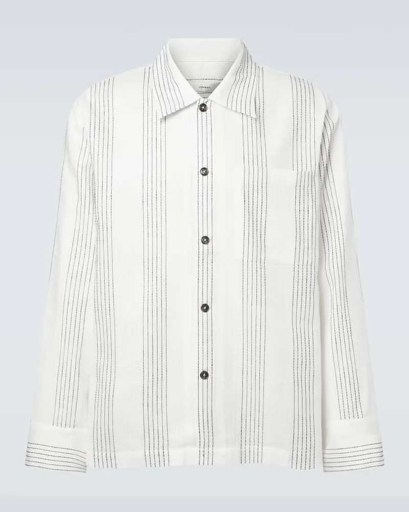 COMMAS Hemdjacke Kantha aus Baumwolle Weiß