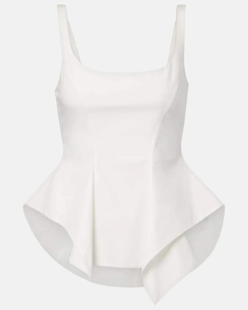 KHAITE Top Loa aus Baumwollpopeline Weiß