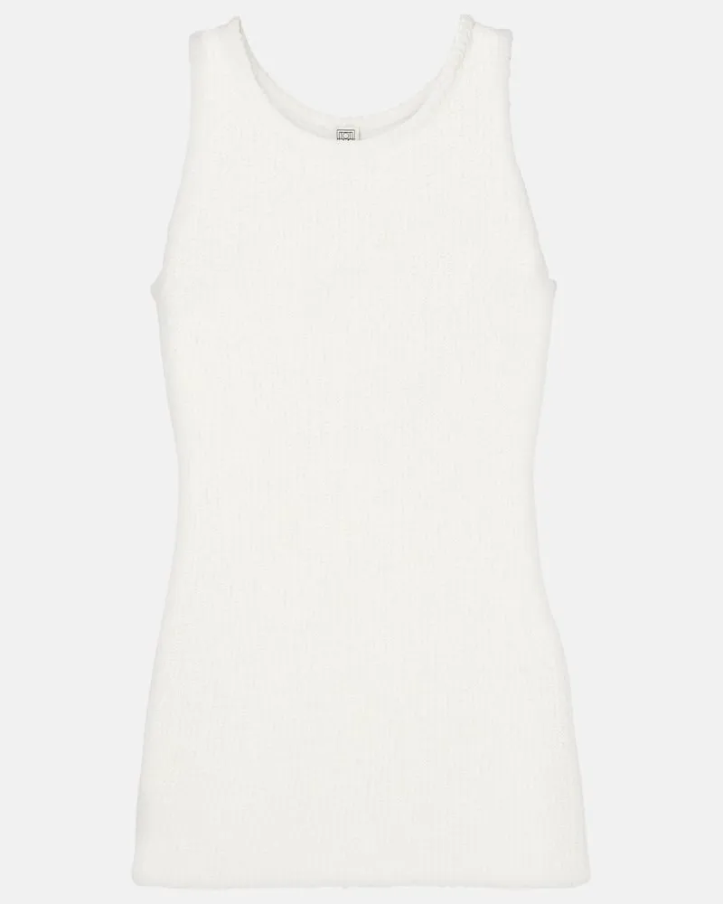 Totême Top aus Strick Weiß