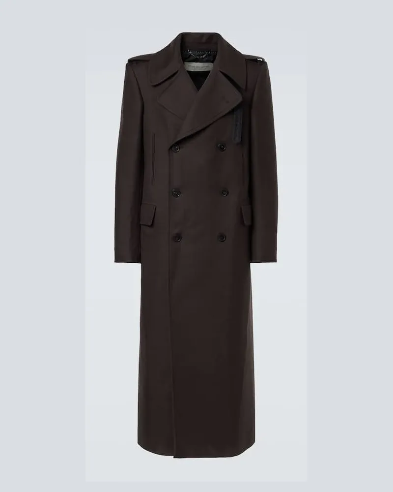 Dries van Noten Mantel aus einem Wollgemisch Braun