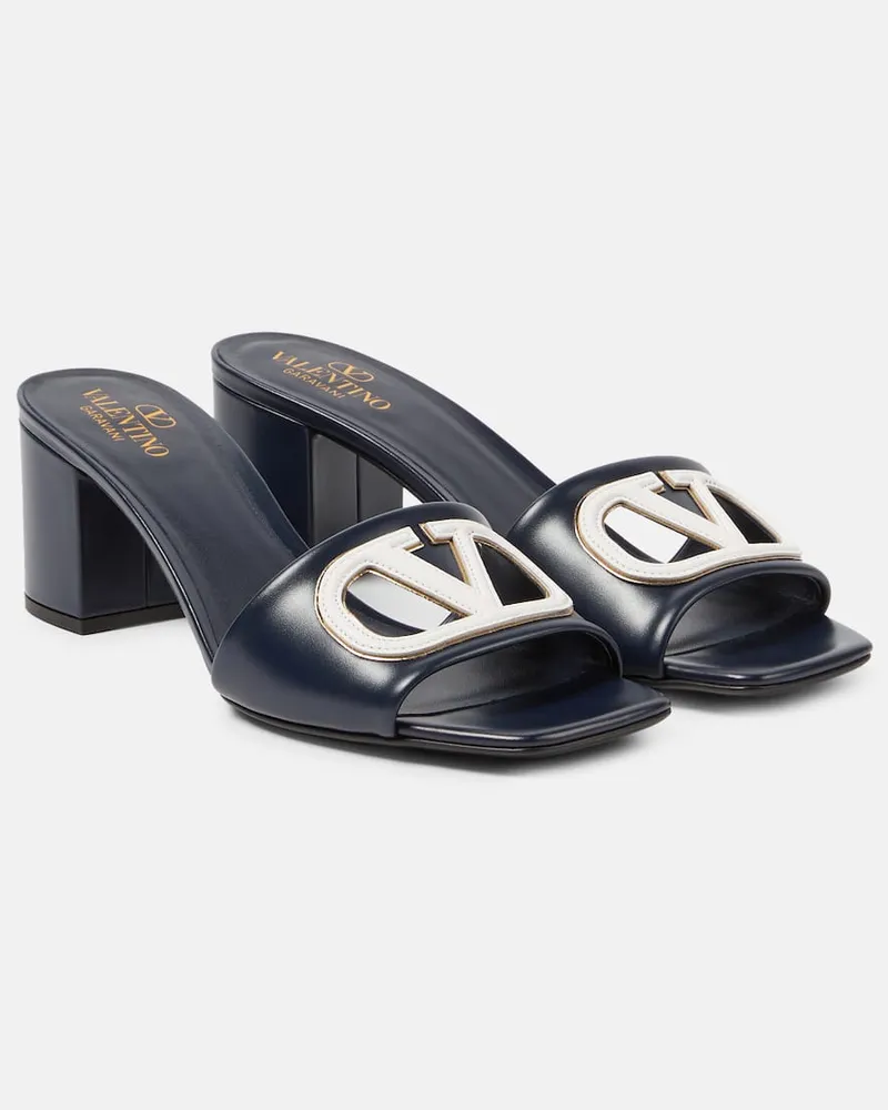 Valentino Garavani Pantoletten VLogo Signature 60 aus Leder Schwarz