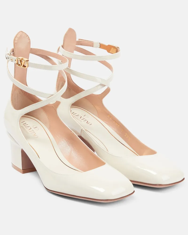 Valentino Garavani Pumps Tan-Go 60 aus Lackleder Weiß