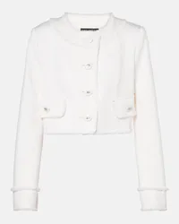 Dolce & Gabbana Cropped-Jacke aus Tweed Weiss