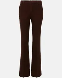 Saint Laurent Low-Rise-Hose aus Baumwoll-Cord Braun