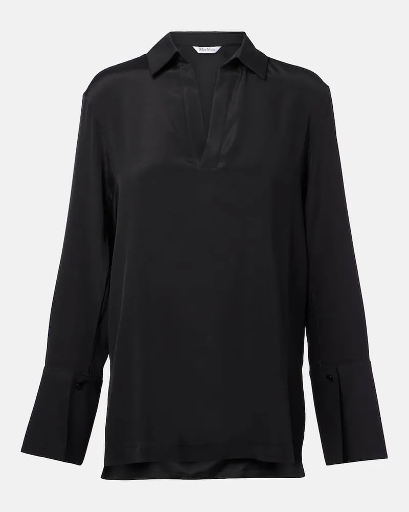 Max Mara Bluse Dover aus Cady Schwarz