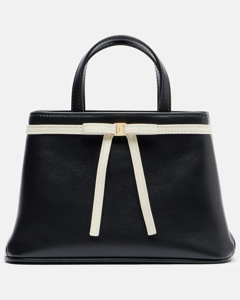 Ferragamo Tote Bag Bow Mini aus Leder Schwarz