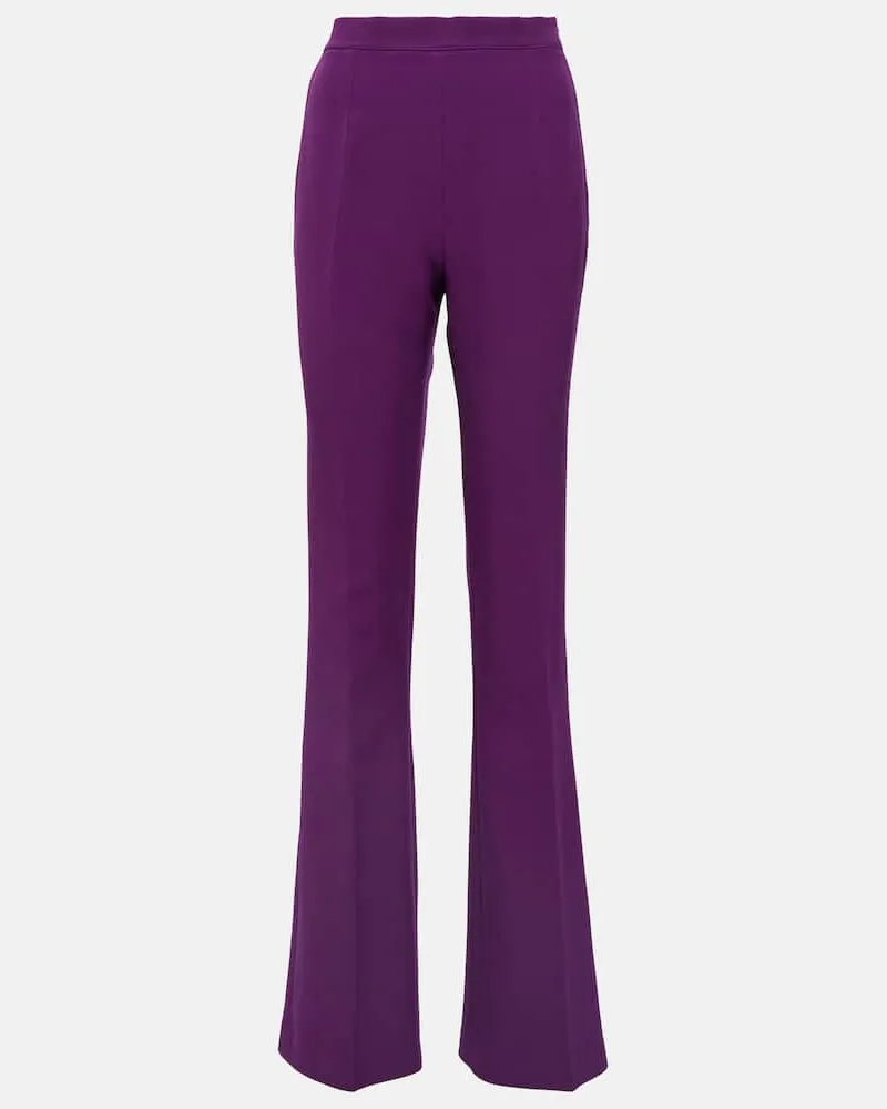 Safiyaa High-Rise-Schlaghose Halluana Violett