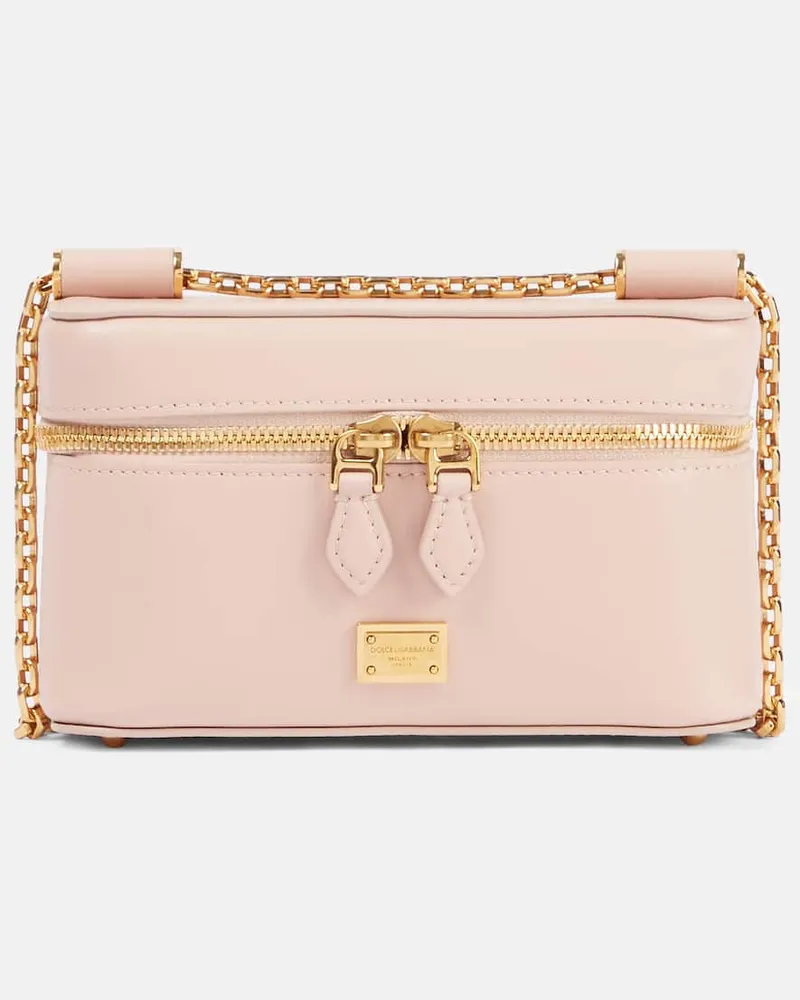 Dolce & Gabbana Schultertasche Sicily Small aus Leder Rosa