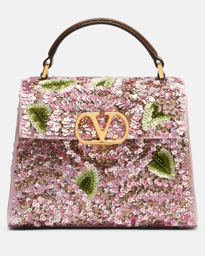 Valentino Garavani Verzierte Tasche VSling Mini Rosa
