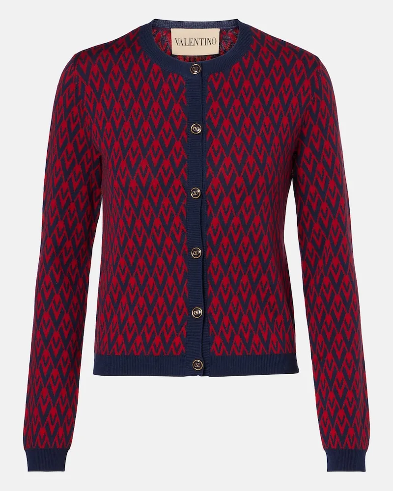 Valentino Garavani Cardigan aus Schurwolle Blau
