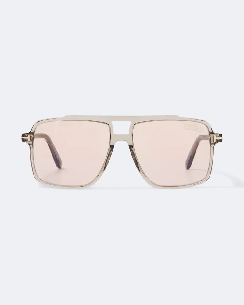 Tom Ford Navigator-Sonnenbrille Kemp Grün